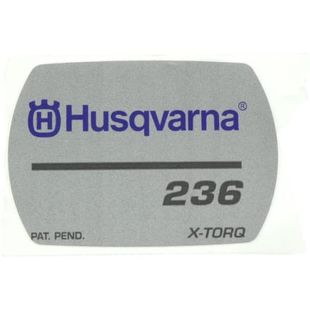 Husqvarna 236 starterkap sticker