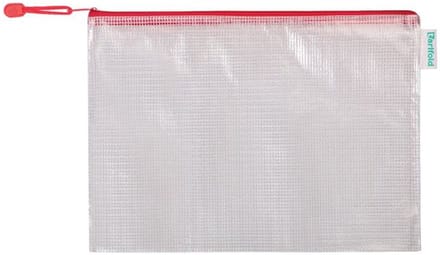 Opbergtas tarifold met rits 330x240mm pvc rd | 8 stuks