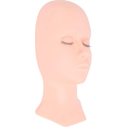 Wimper Mannequin Hoofd Siliconen Verwijderbaar Ooglid Realistisch Multifunctioneel Make-up Oefen Mannequin Hoofd white