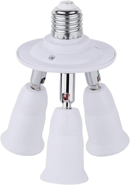 Verstelbare Drievoudige E27-fitting voor LED-lampen - 360 graden Draaibare Lampadapter