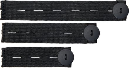 Be Mammy - Damesbroekverlenging Rubber – 3-Pack – Zwart/Zwart - BE-BE20-126-BB-N