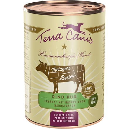6 x 400 g Terra Canis Butchers Best Pure Beef hondenvoer nat