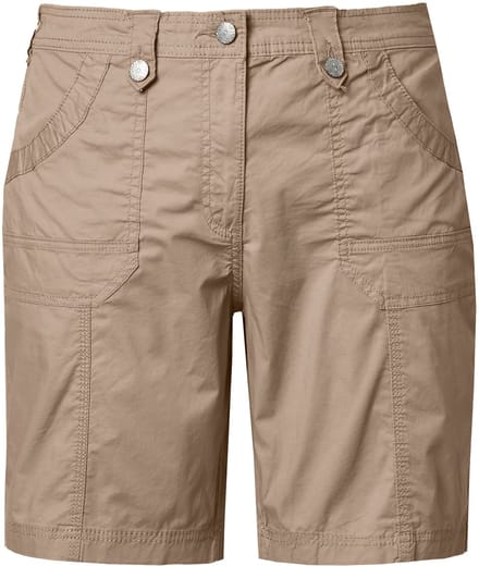 Ulla Popken - Dames - Cargo-bermuda comfortabele tailleband 4-pocket model - Cement - Maat 50