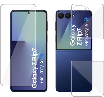 TechNow Screenprotector geschikt voor Samsung Galaxy Z Flip 7 Screenprotector - Rounded - Proteqt+