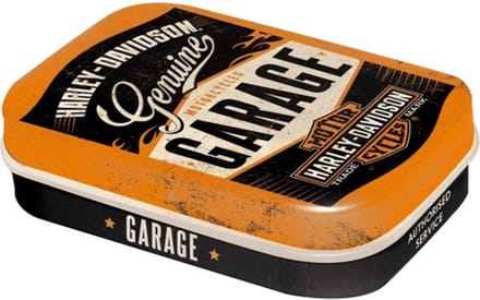 Mint box Harley Davidson Garage | Nostalgic Art pepermuntdoosje 4 x 6 cm