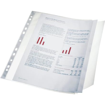 Esselte A4 documenthoezen, 90mic, 10 stuks, met klep