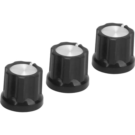 3 stuks Effectknop Volumeregeling Rotatieverstelknop Audioapparatuur Accessoires gray