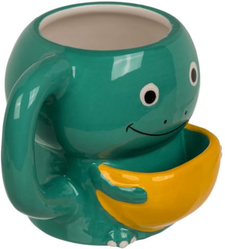 Mok dino met koekvakje 15x9x12cm 450ml