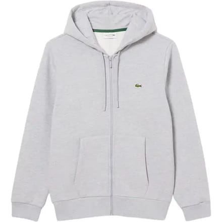 Lacoste heren hoodie sweatsvest - lichtgrijs melange