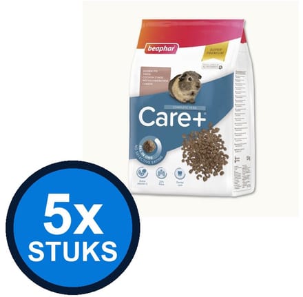 5x Beaphar - Care+ cavia 1,5kg - Knaagdierenvoer - 1.5 kg