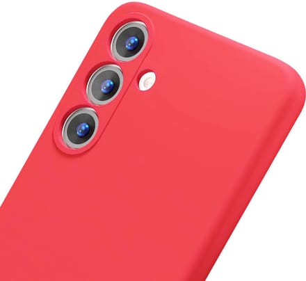 Jaym, Hoesje geschikt voor Samsung Galaxy S23 FE - Siliconen met Microvezel, Rood