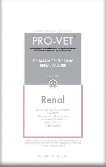 Pro-Vet Renal dieetvoeding 3 kg - Kat