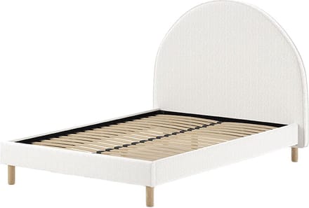 Bed Victoria Wit - Rubberhout - 140x200cm - Hoogte 132 cm