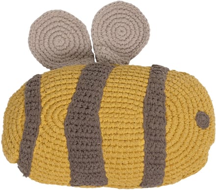 Kidsdepot Kussen - Bee - Geel/Bruin