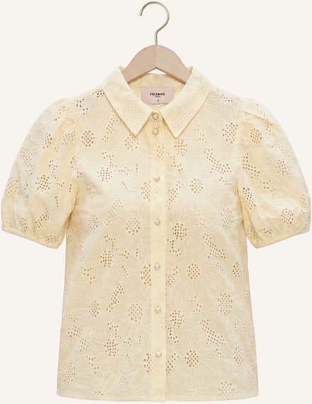 Freebird Wv-flower-embro-26-1 Dames - Jurken - Creme - Maat S