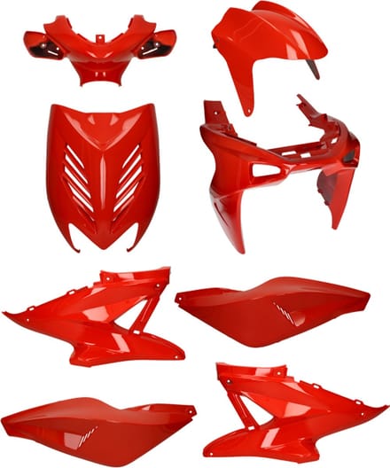 Kappenset 8 delig Yamaha Aerox, MBK Nitro rood