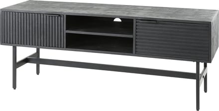 TV Meubel Zwart Mangohout Hazel 2-deurs 140x40x55 cm