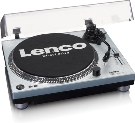 Lenco Platenspeler - Direct drive - USB naar PC encoding - L-3809ME - Metallic Grey