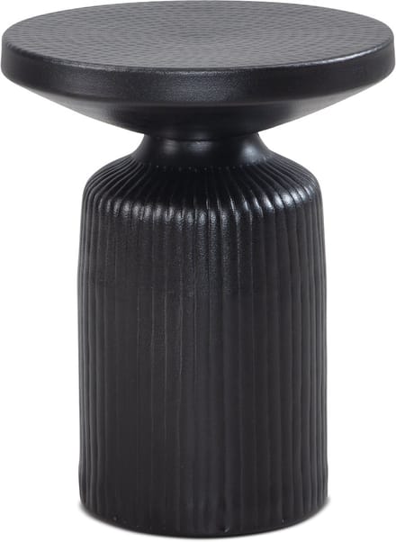 Bijzettafel zwart metaal 50 cm hoog - WL6.758