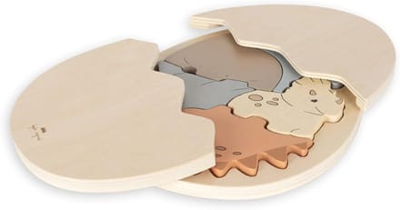 Houten Puzzel - Dino Puzzel - Ontwikkeling Kind - Niet-giftige Verf - 12+ Maanden - Multicolor