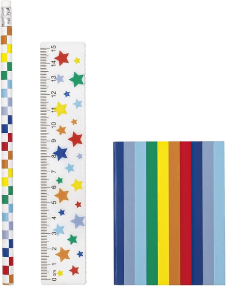 UNIQUE - Set van 18 Regenboog schrijfwaren