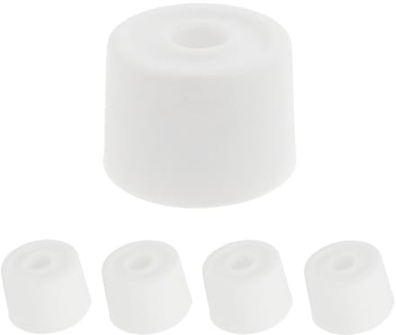 Dailygoods- Deurstopper Siliconenrubber - 4 Stuks - 35 mm Diameter - Antislip - Schokabsorberend - Wit - Eenvoudig te Installeren - Deurbuffer
