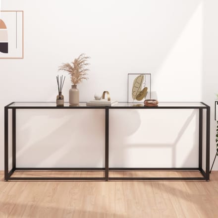 vidaXL - Wandtafel - 200x35x75,5 - cm - gehard - glas - transparant