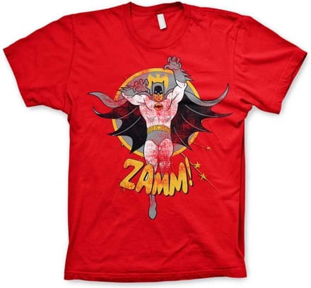 DC Comics Batman Heren Tshirt -S- Zamm! Rood