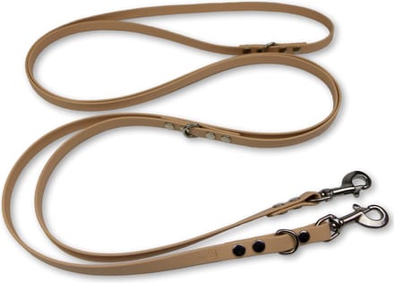 Miqdi - verstelbare, handsfree hondenriem van BioThane ® - 3 meter lang - creme - M- voor middelmaat hond
