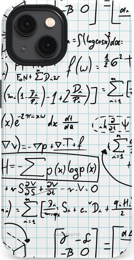 Casetastic hoesje geschikt voor Apple iPhone 13 - MagSafe - Dubbellaagse bescherming - Formule Logisch - Fashion Case - Wit Zilver