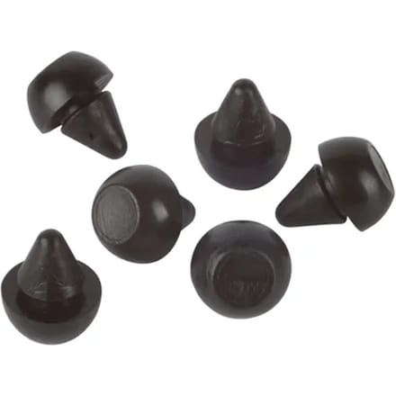 Fix-o-moll Stootdop - Voor Stalen Kozijn - Zwart - Elastomeer - Diameter 6mm - 6 Stuks