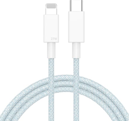 Oplader geschikt voor iPhone en iPad - datakabel adapter kabel - USB-C naar 8-pin - 1 meter - Blauw - Provium