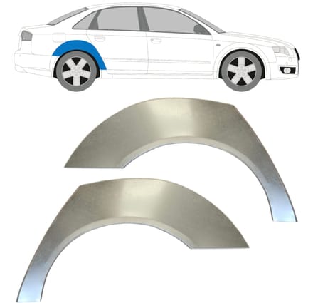 Reparatiepaneel achterspatbord voor Audi A4 B7 2004-2007 / Links + Rechts / Set