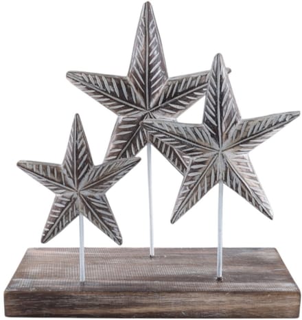Ornament Miam drie zeesterren natural 30x30 cm