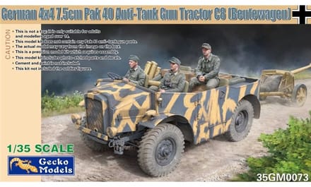 Gecko Models 35GM0073 German 4x4 7.5cm Pak 40 Anti-Tank Gun Tractor C8 - 1:35 Modelbouwkit
