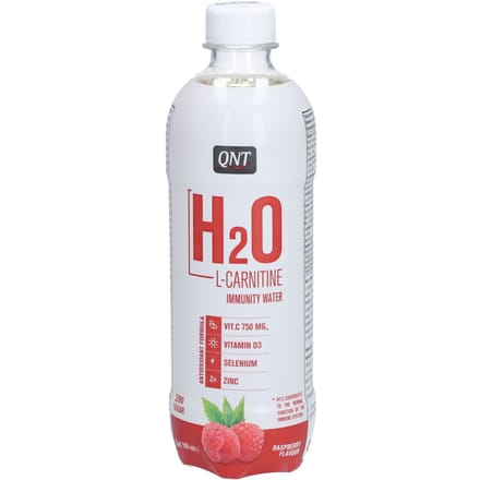 Suikervrije framboos voedingssupplement QNT Immunity Water H20