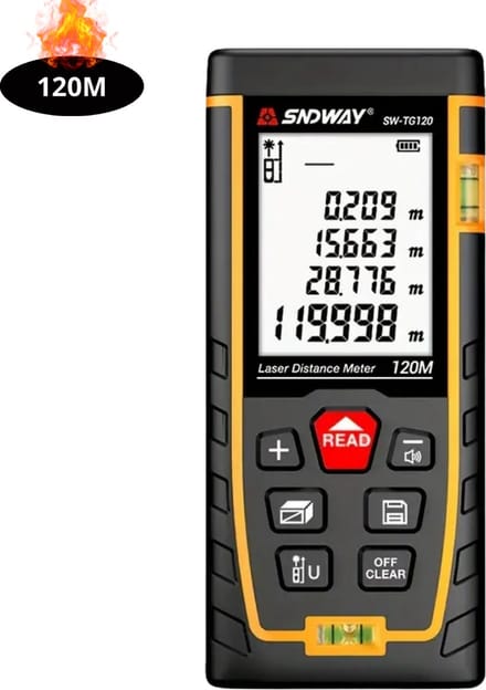 Nivard Laserafstandsmeter - Laser - Afstandsmeter - Afstandmeter - Rangefinder - Digitale Meetlint - Precisiegereedschap - 120 Meter