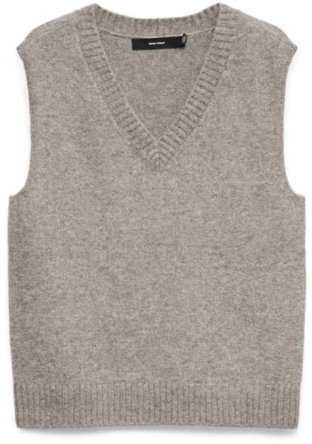 Vero Moda Boom Sl Gebreid Vest Grijs S Vrouw