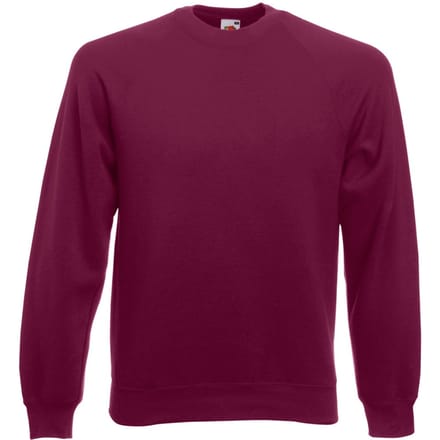 Fruit Of The Loom Unisex Raglan Mouwen Belcoro® Sweatshirt (Bordeaux)
