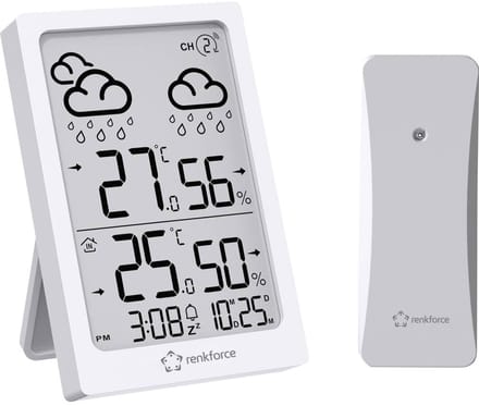 Renkforce RF-6416472 RF-6416472 Draadloos weerstation Aantal sensoren max.: 1 stuk(s)