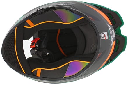 Axxis Hawk SV Evo Integraal helm Spear B4 mat zwart groen oranje