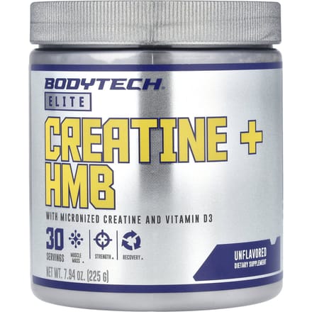 BodyTech, Elite, Créatine + HMB, Sans saveur, 7,94 oz (225g)