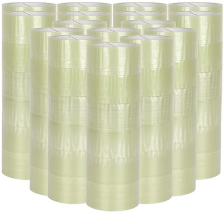 96 Rollen Extra Sterke Transparante Verpakkingstape Stil Afrollend 50mm x 66m