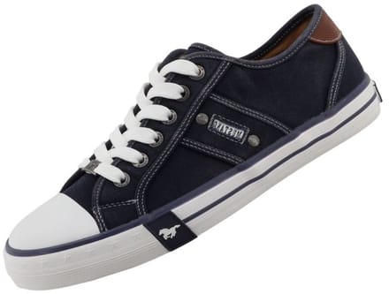 Mustang heren sneaker van canvas blauw