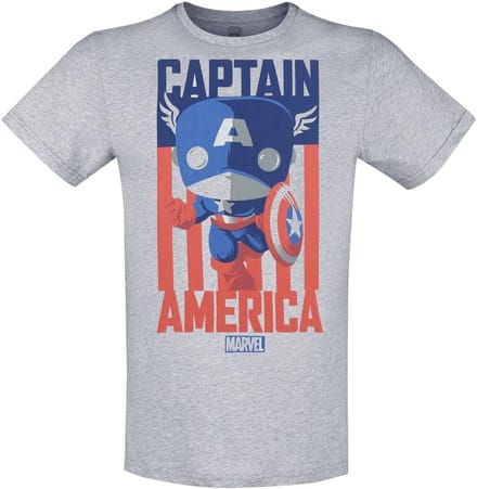Funko POP! TEE Marvel Captain America-Maat L (Diversen) Nieuw