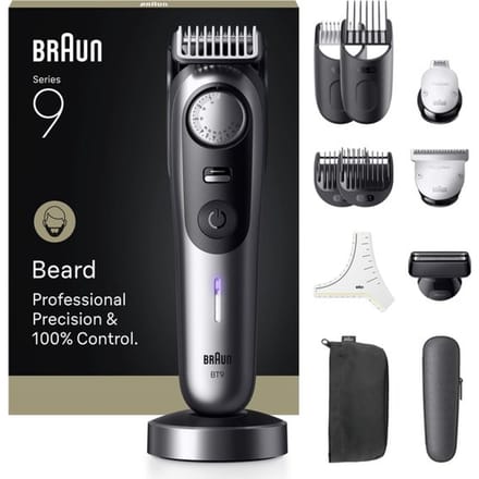 Braun Baardtrimmer Series 9 BT9560 +12 Tools - 52 Lengtes - ProBlade - Chroom