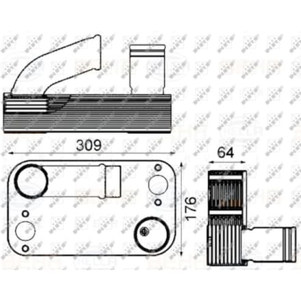 Olie radiator, motorolie NRF 31245