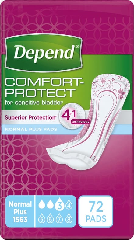 Depend Normal Plus - Incontinentieverband voor urineverlies - 72 stuks