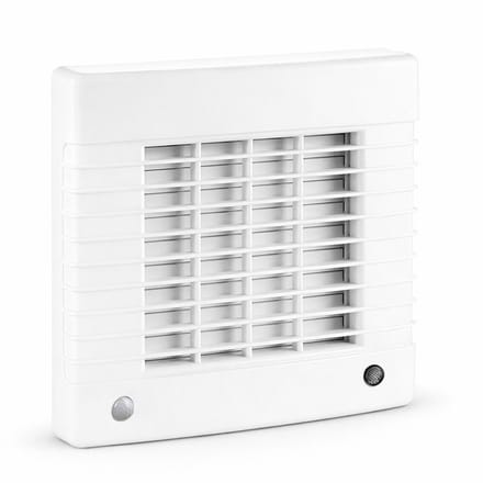 Badkamerventilator Ø 100 mm Louvre met bewegingsensor en timer wit
