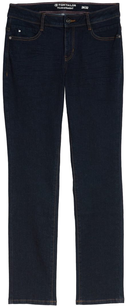 Tom Tailor - TTLIVA STRAIGHT-jeans met stretch - Maat 30/30 - Clean Rinsed Blue Denim